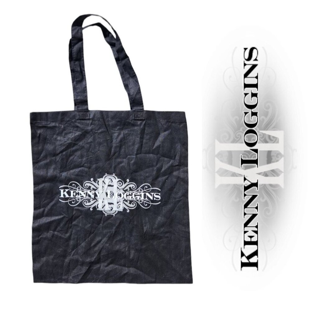NEW Kenny Loggins Merch Tote Bag Black Logo Square Reusable Bag Grocery Book Bag